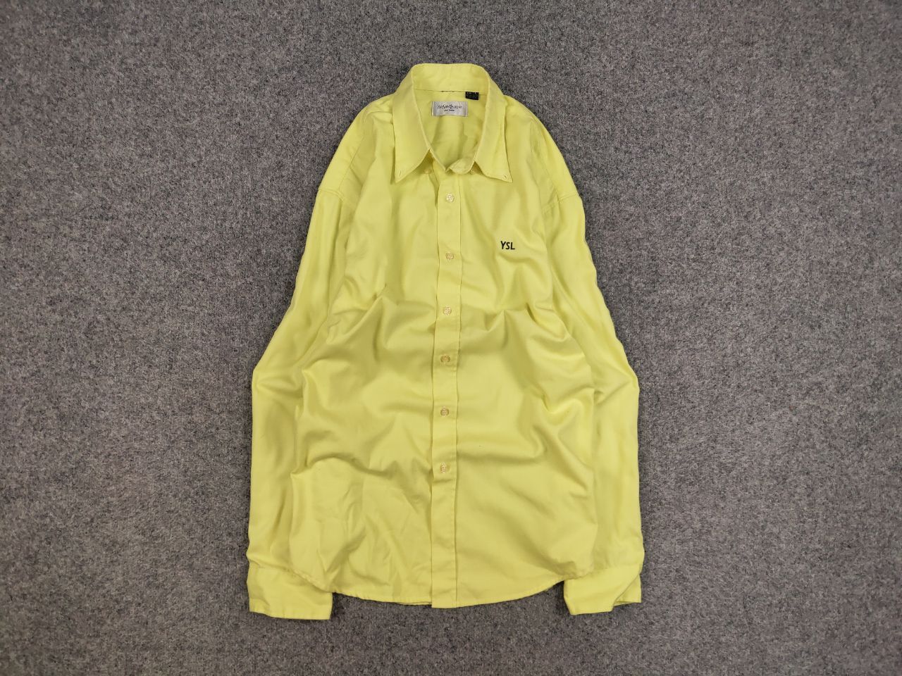 Yves Saint Laurent Rare Vintage Yves saint laurent Logo neon Buttons Shirt Size US XL / EU 56 / 4 - 1 Thumbnail