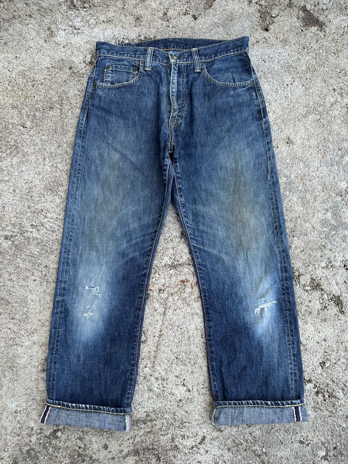 Momotaro Jeans Momotaro Selvedge Distressed Jeans Denim W29 Size US 29 - 4 Thumbnail