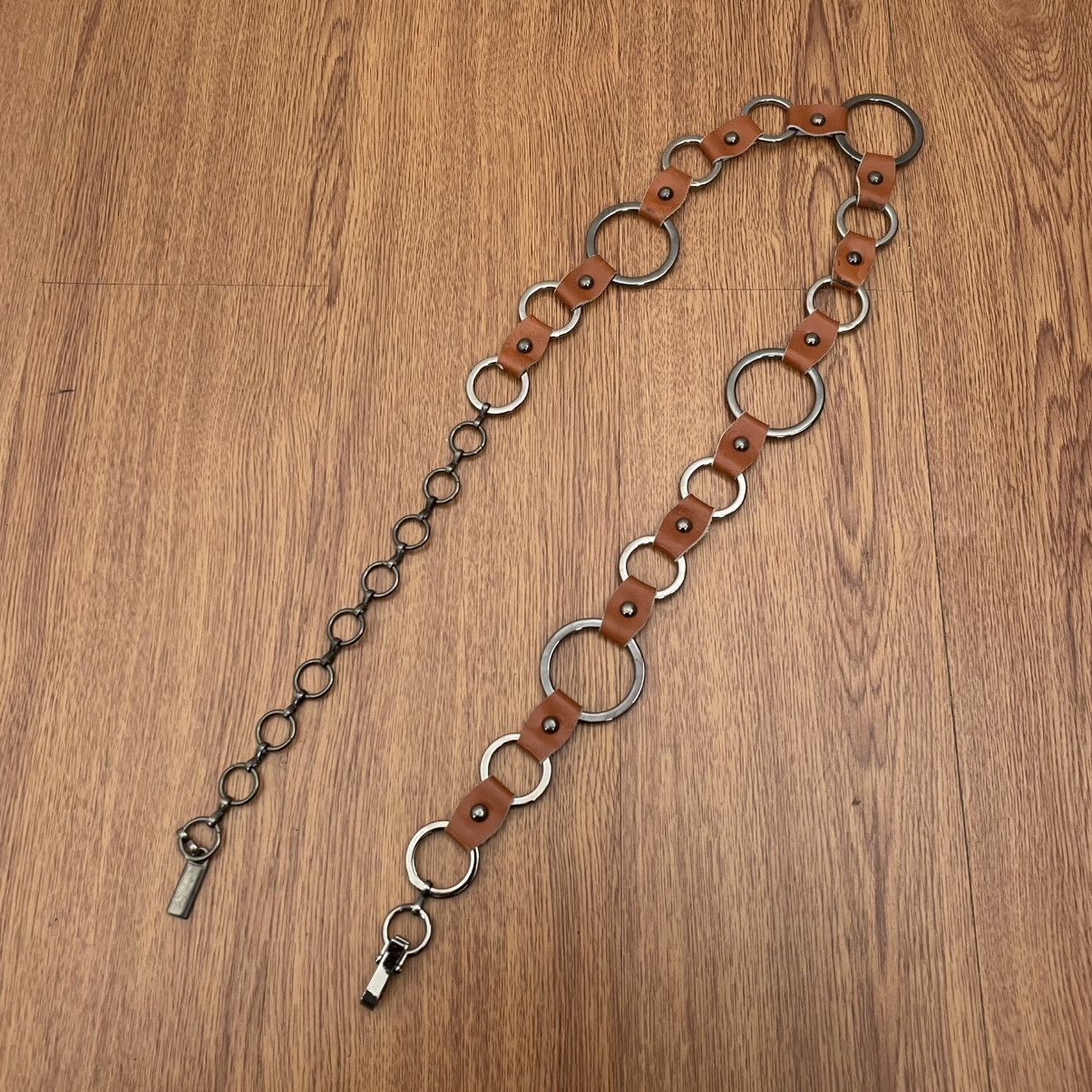 If Six Was Nine × Japanese Brand × Le Grande Bleu (L.G.B.) Brown chain studded belt vintage styled Size ONE SIZE - 2 Thumbnail