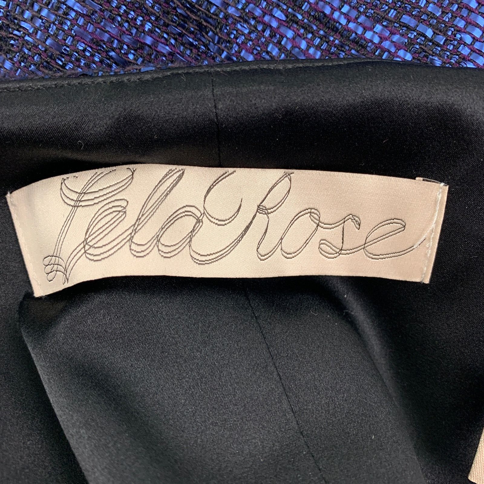 Lela Rose LELA ROSE Blue Black Acrylic Woven Strapless Cocktail Dress Size M / US 6-8 / IT 42-44 - 5 Thumbnail