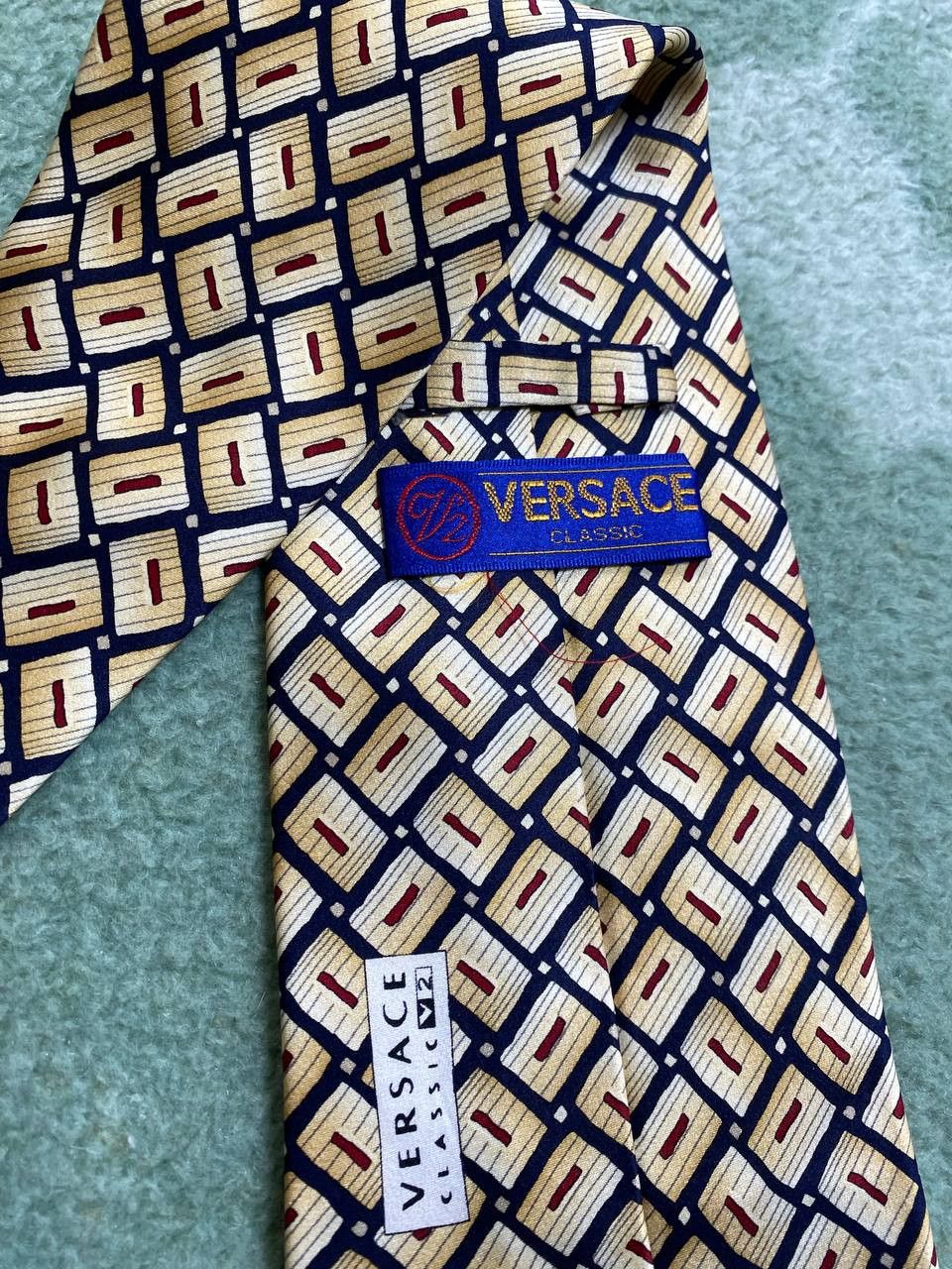 Versace Tie Vintage Versace One size luxury Y2K Size ONE SIZE - 2 Thumbnail