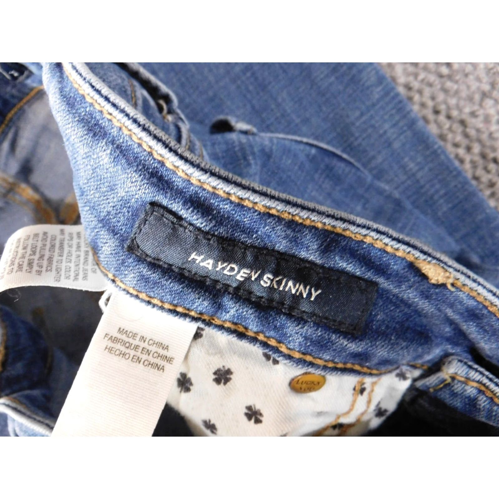 Lucky Brand Lucky Brand Womens Jeans 4 blue Skinny Hayden Denim Zip Inseam 28 Regular Cotton Blend Polyester Zipper Size 27" / US 4 / IT 40 - 5 Thumbnail