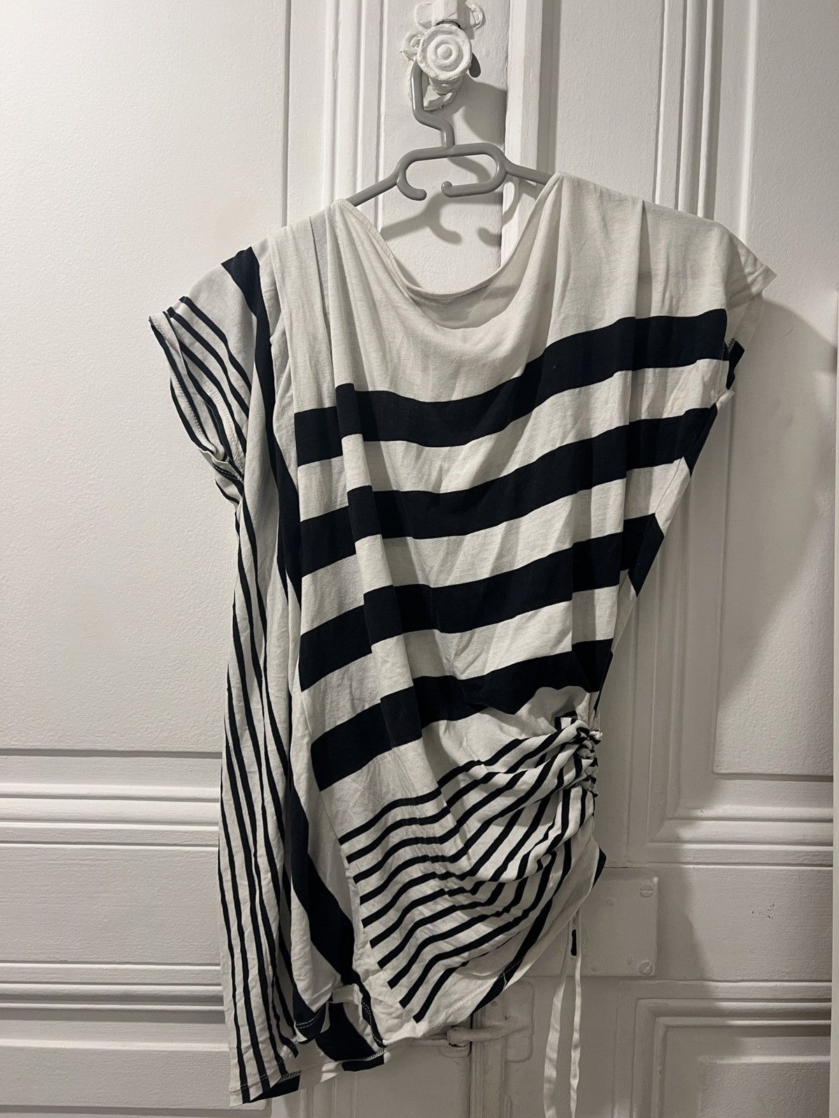 ATSURO TAYAMA Atsuro Tayama asymmetrical striped t shirt Size XS / US 0-2 / IT 36-38 - 2 Thumbnail