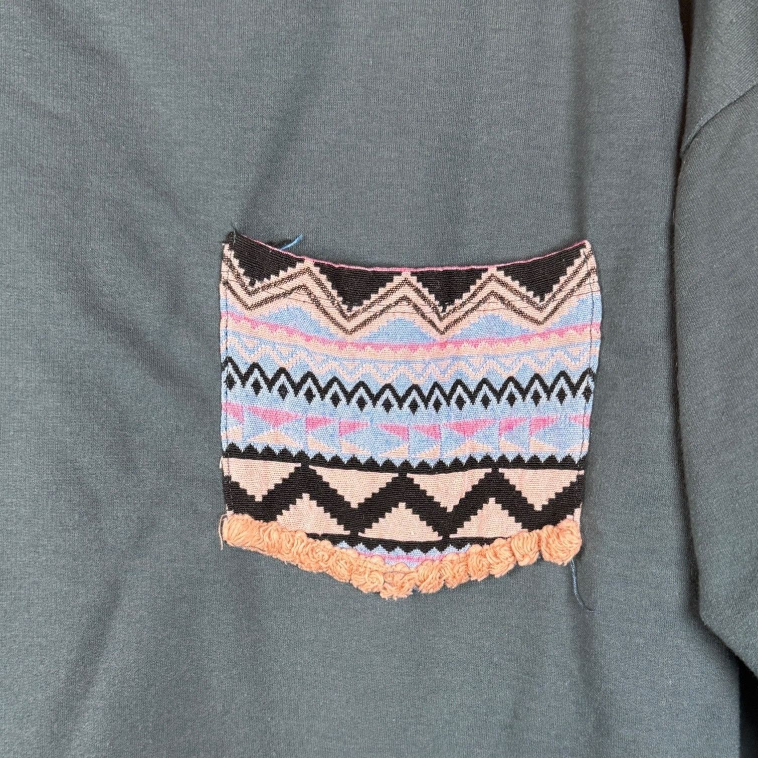 Other Oddi Women's L Long Sleeve Aztec Pocket Dark Green Oversized Size L / US 10 / IT 46 - 4 Thumbnail