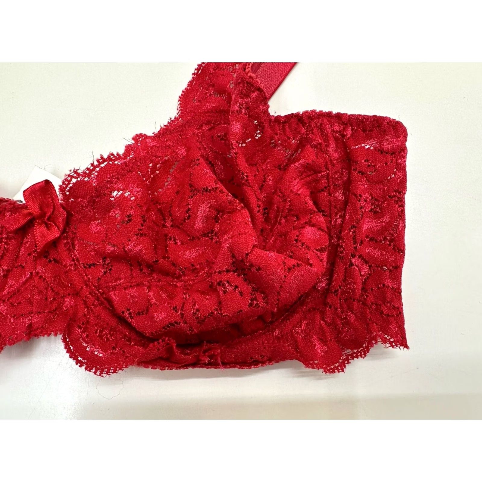 Vintage Unbranded Womens Bra 34B Red Lacey Underwired No Padding T-Shirt Bra Vintage No Size ONE SIZE - 2 Thumbnail