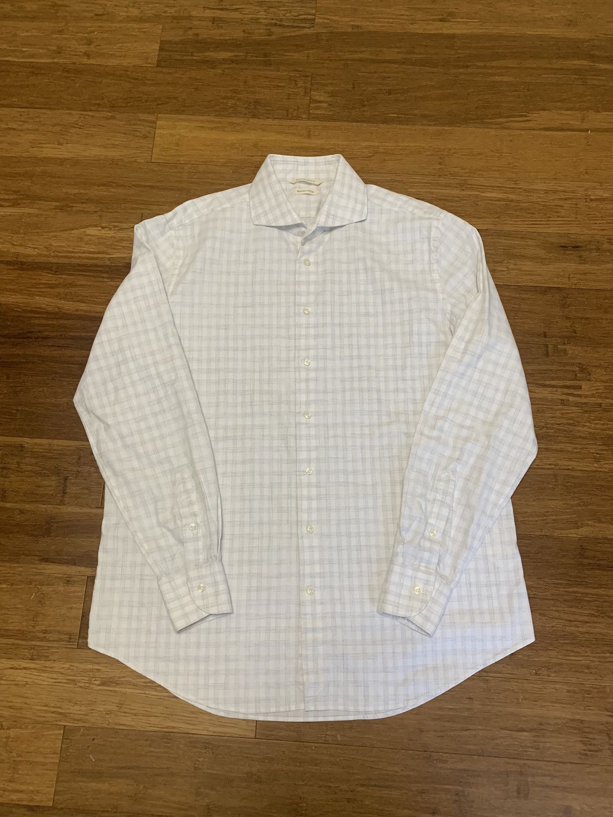 Suitsupply SuitSupply Egyptian Cotton Long Sleeve Button Up Shirt 17/43 Size US XL / EU 56 / 4 - 1 Thumbnail