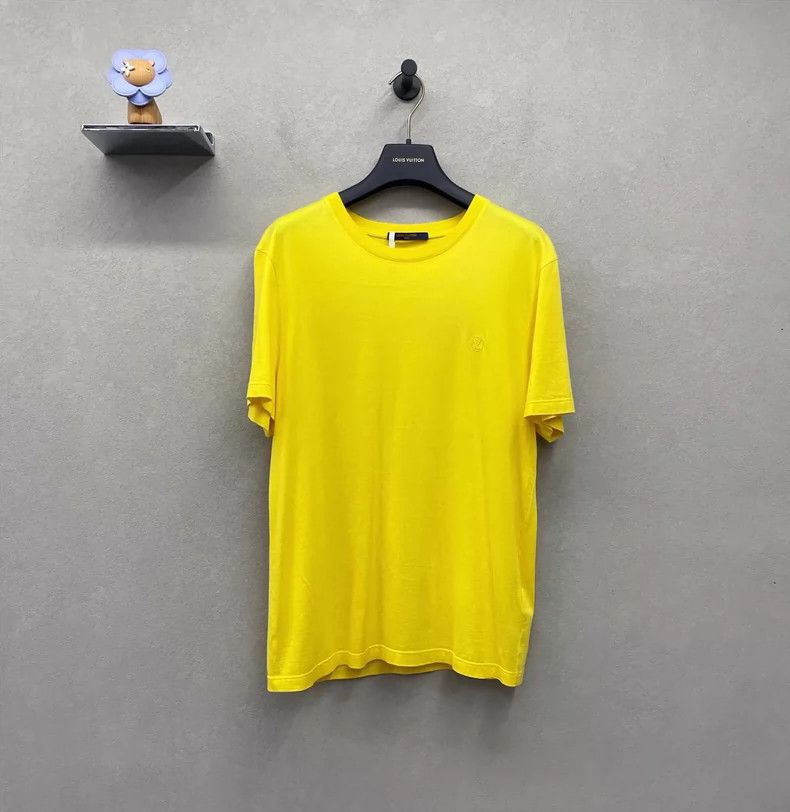 Louis Vuitton Logo Print Crew Neck Short Sleeve T-Shirt 250