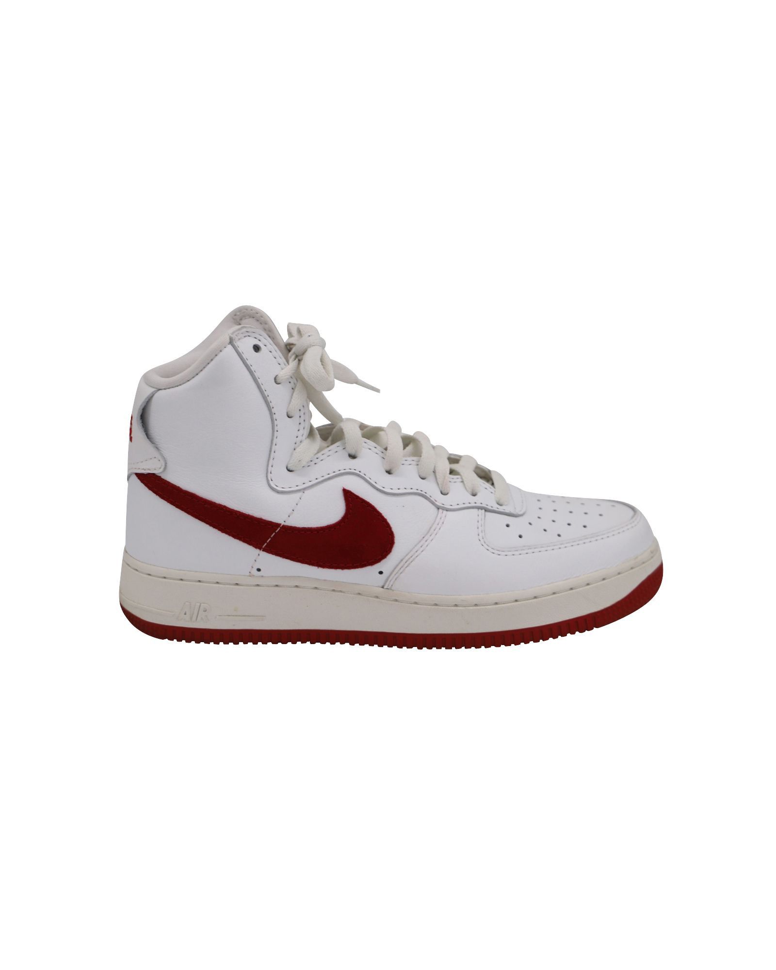 Nike Nike Air Force 1 High 'Nai Ke' Sneakers in White Red Leather Size US 7.5 / EU 40-41 - 1 Thumbnail
