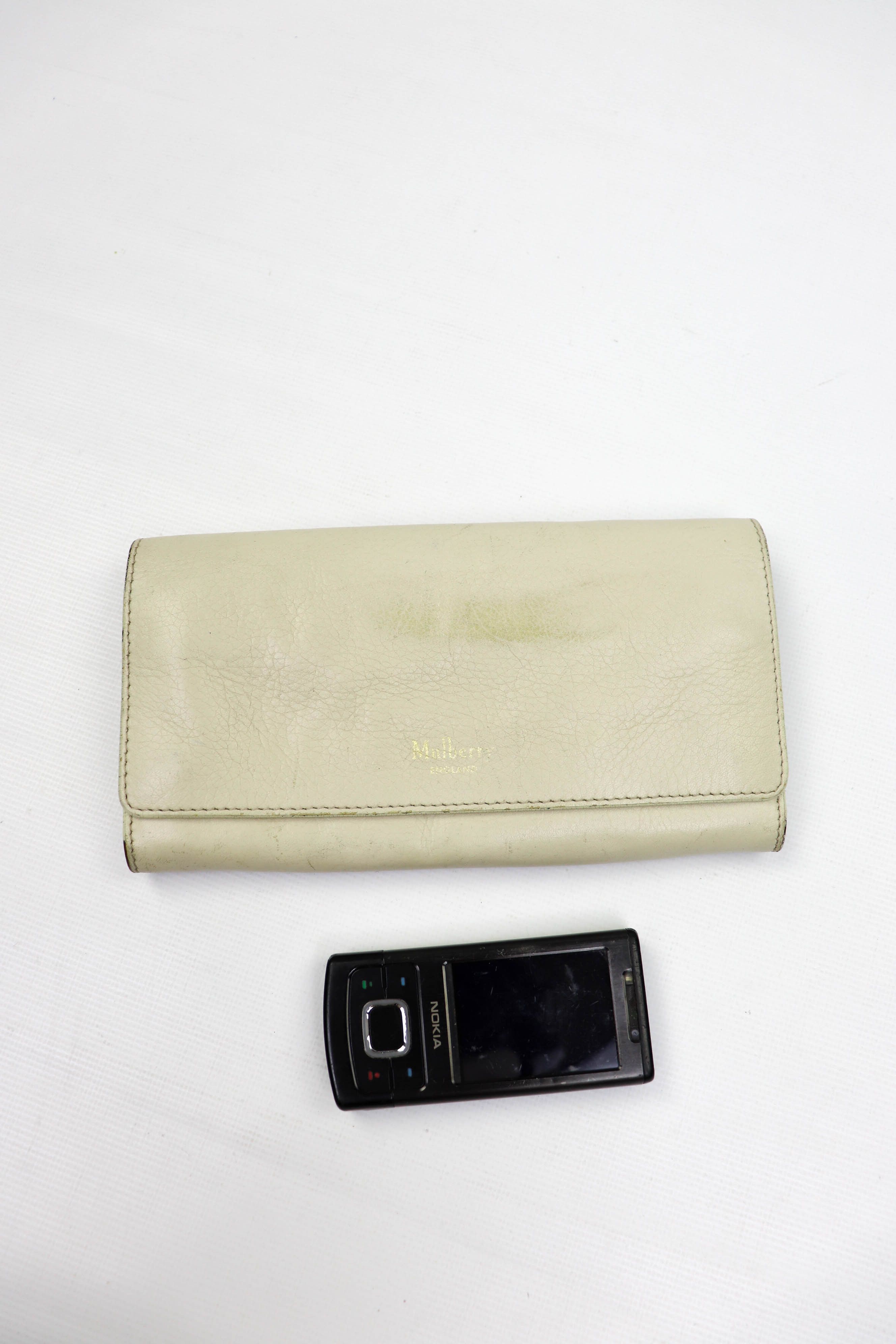 Mulberry Mulberry England WU1 Cream White Real Leather Wallet Size ONE SIZE - 1 Thumbnail