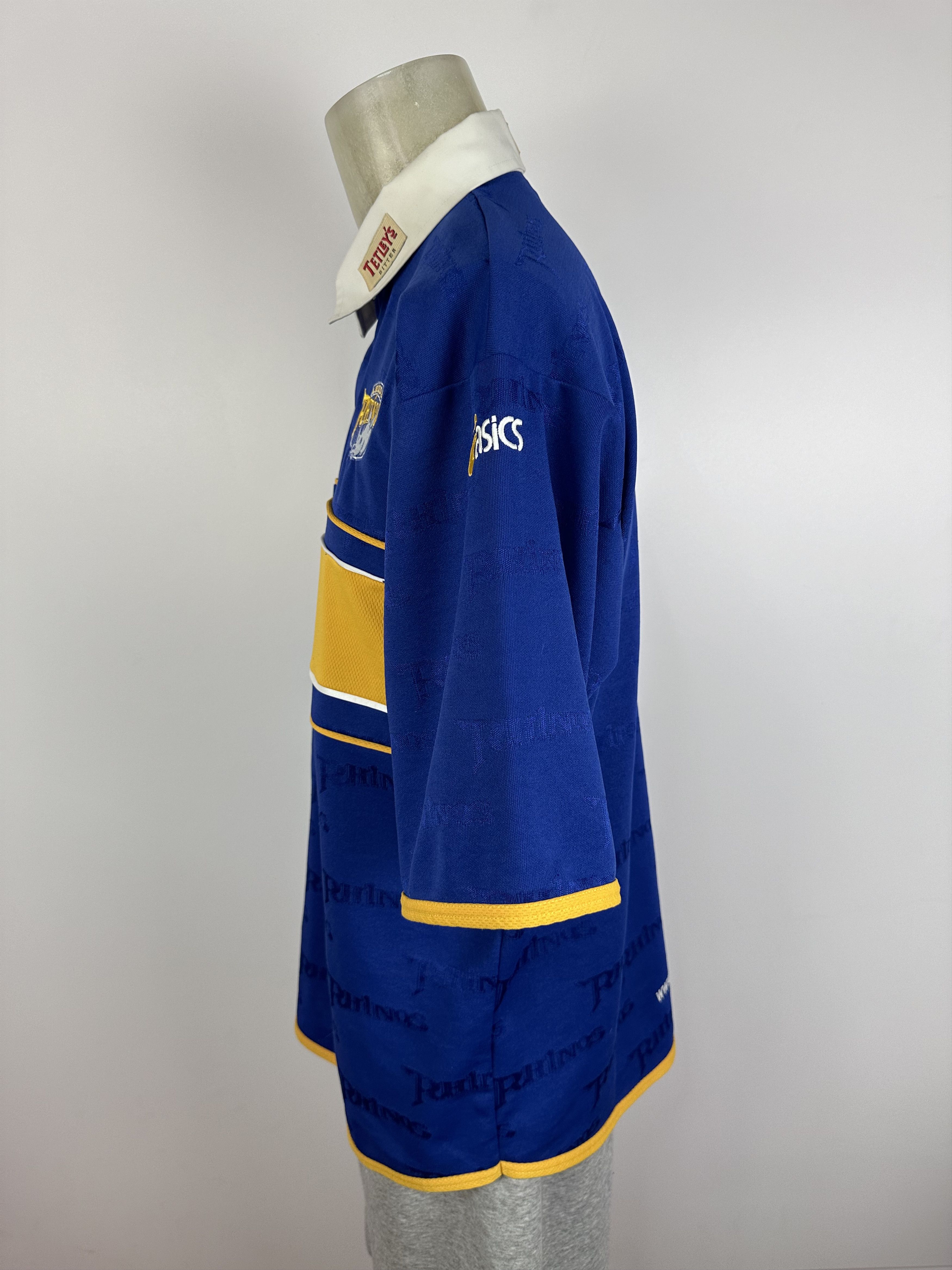 Asics × Vintage Leeds Rhinos 2000 2001 Asics Rugby Home Shirt Jersey Blue Size US L / EU 52-54 / 3 - 6 Thumbnail