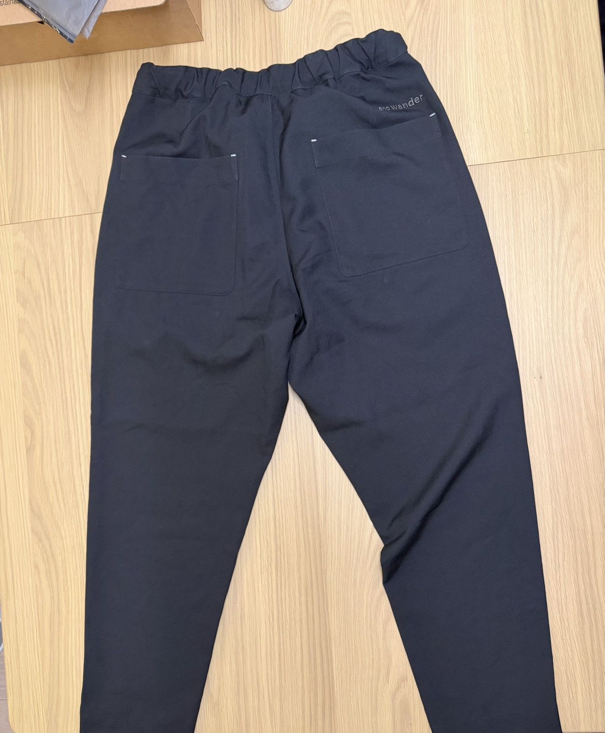 And Wander : and wander Black Technical Easy Pants Web Belt Tapered Size US 33 - 8 Thumbnail