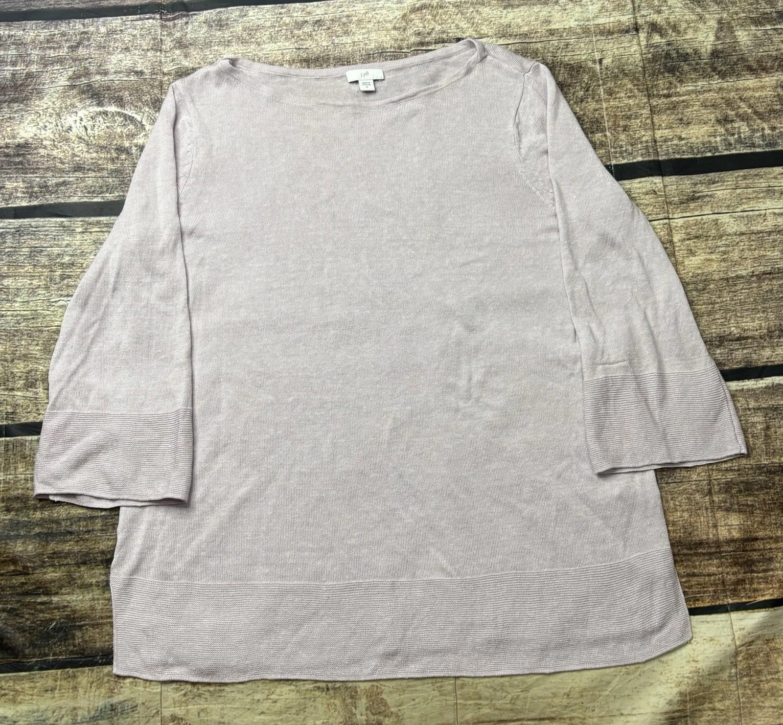 Other J Jill Top Womens Medium Linen Blend Lilac 3/4 Sleeve Size M / US 6-8 / IT 42-44 - 1 Thumbnail