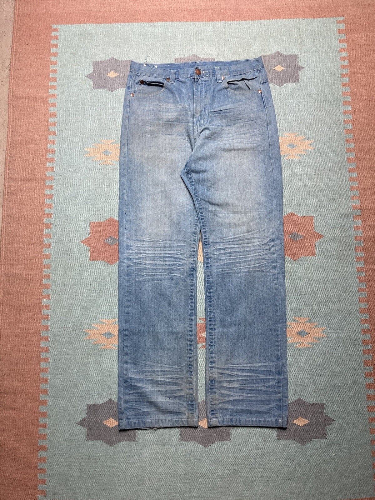 Vintage Vtg y2k baggy jeans embroidered Brooklyn xpress grunge 34x34 Size US 34 / EU 50 - 5 Thumbnail