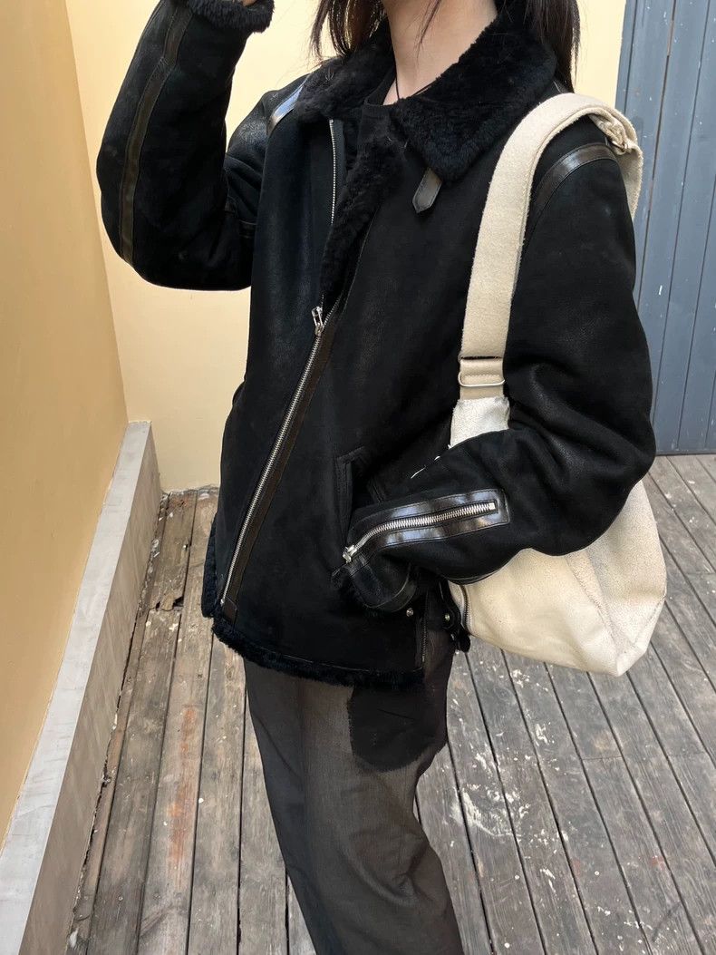 Helmut Lang Helmut Lang Shearling Leather Jacket - dmc Size US S / EU 44-46 / 1 - 1 Thumbnail