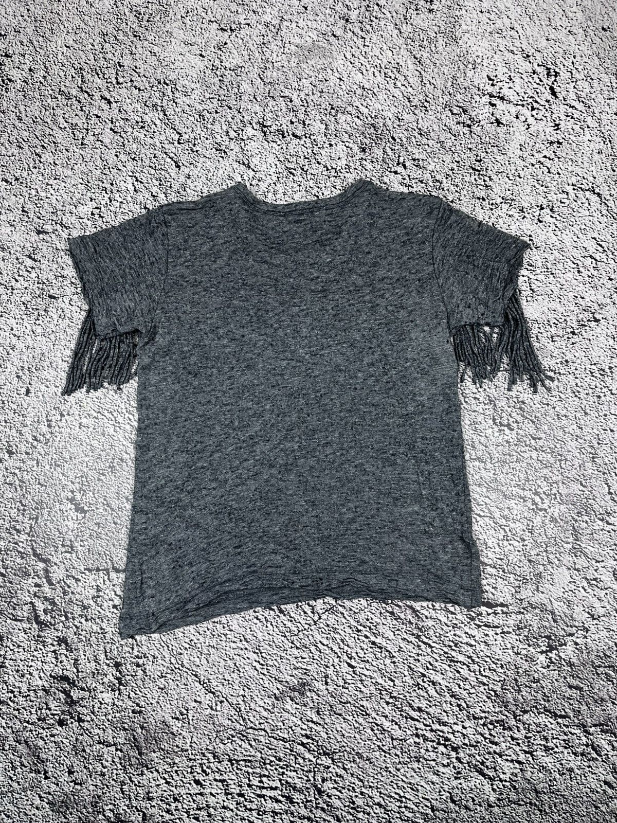Zadig & Voltaire Vintage Zadig & Voltaire Grey Fringe T-Shirt Size S / US 4 / IT 40 - 7 Thumbnail