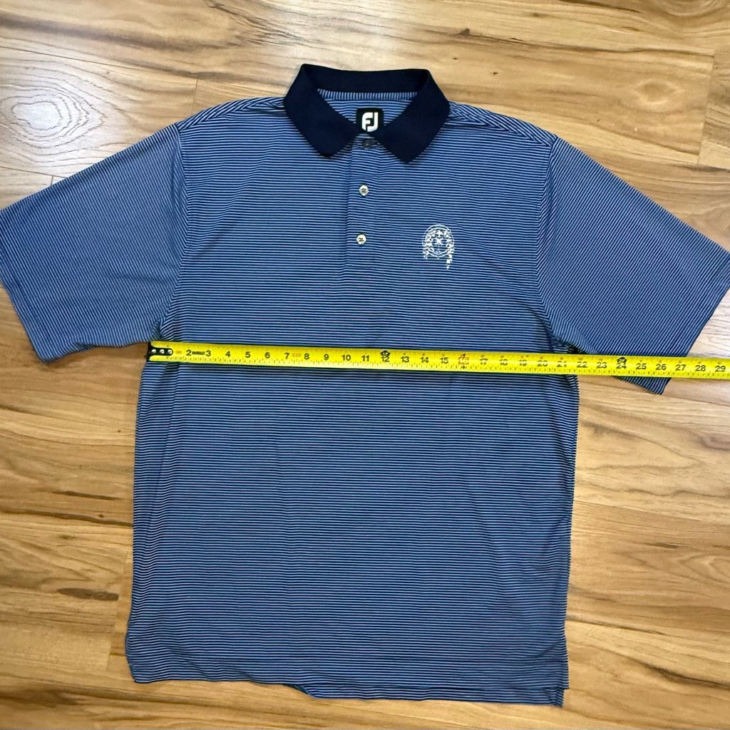 J Brand FootJoy Men’s Golf Polo Shirt Blue Striped L Size US L / EU 52-54 / 3 - 6 Thumbnail