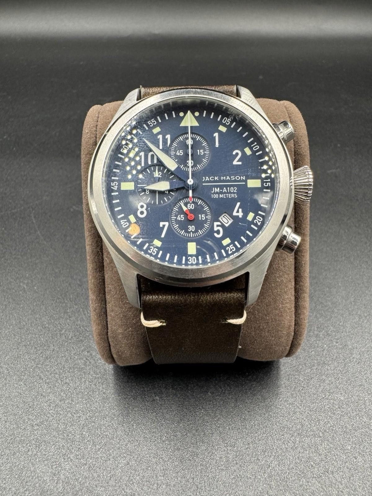 Other Jack Mason Men's Chronograph Watch Aviator Saddle Leather St Size ONE SIZE - 4 Thumbnail