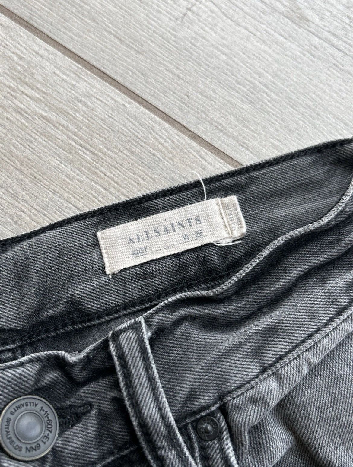 Allsaints Allsaints Cigarette Jeans Black Gray Slim Fit Men’s 28x30 Size US 28 / EU 44 - 3 Thumbnail