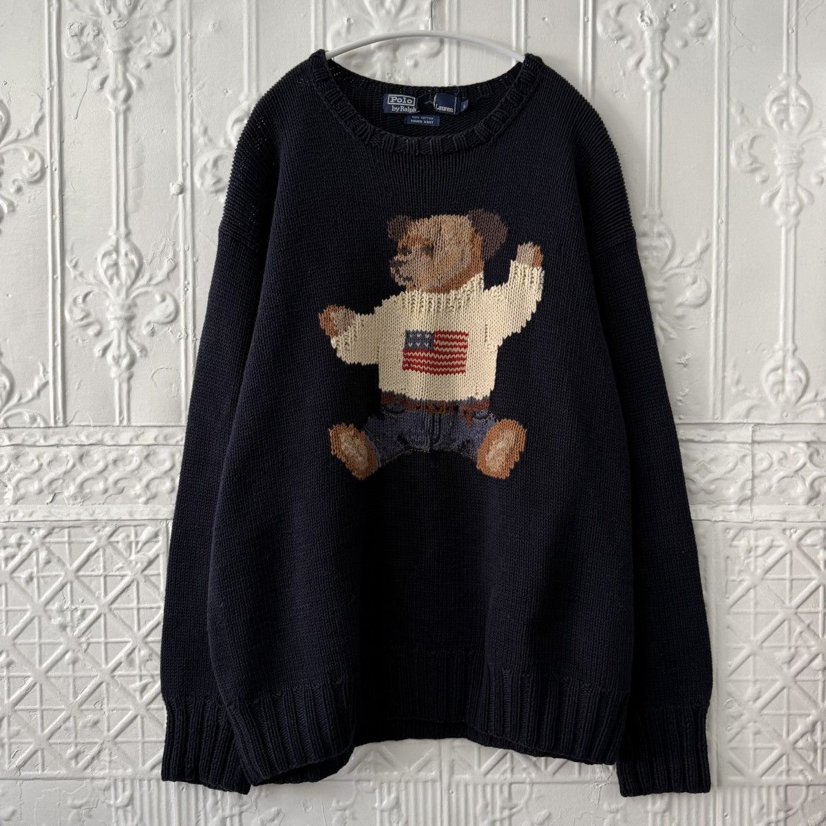 Polo Ralph Lauren vintage 1990s sitting bear polo flag sweater Size US L / EU 52-54 / 3 - 1 Thumbnail