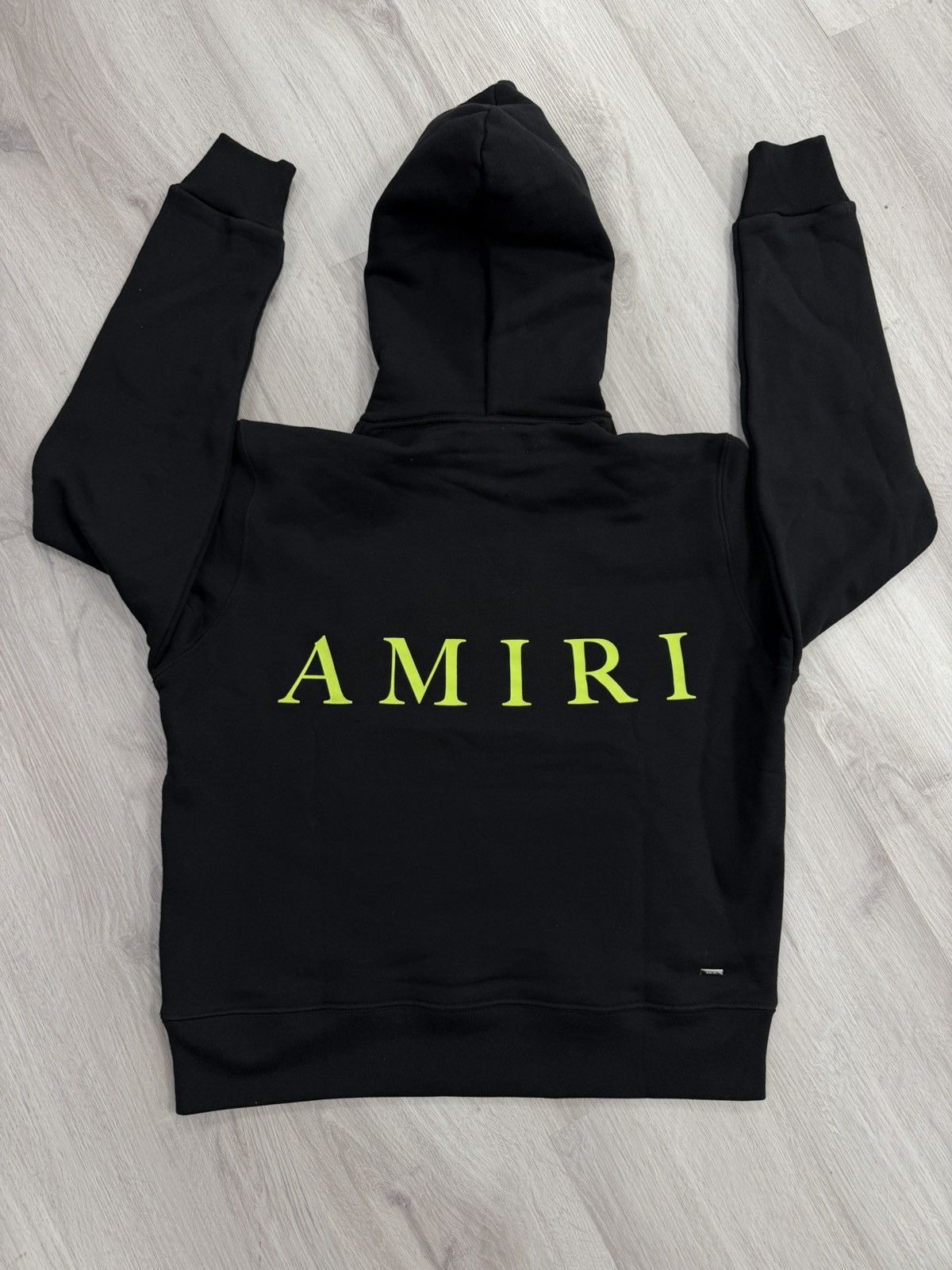 Amiri Amiri MA Logo Hoodie – Black / Lime Size US XS / EU 42 / 0 - 2 Thumbnail