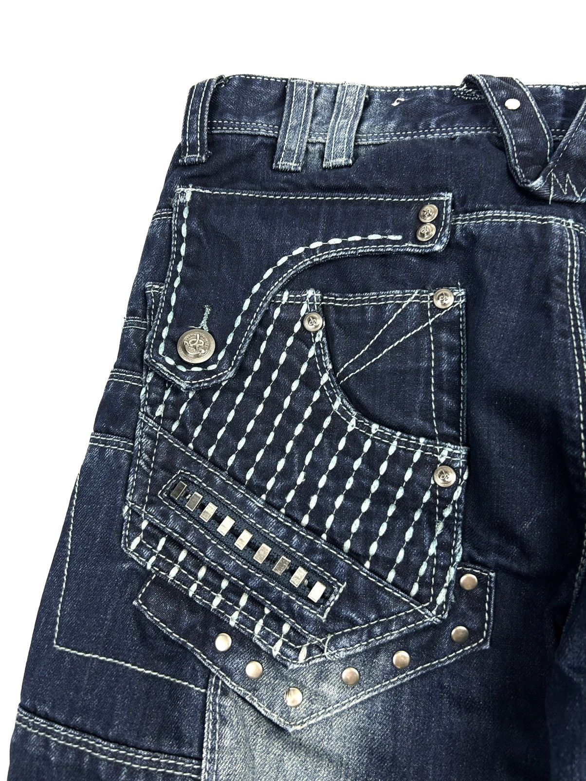 Japanese Brand J RAG Japanese Navy Multi-Pocket Denim Pants Limited Edition Size US 30 / EU 46 - 10 Thumbnail