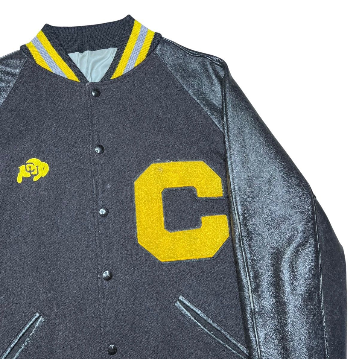 NCAA 1980s NCAA Colorado Buffaloes Wool Leather Varsity Jacket Size US L / EU 52-54 / 3 - 18 Thumbnail