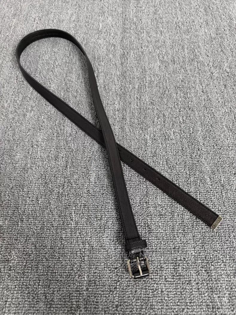 Saint Laurent Paris Saint Laurent Paris size 95 Black Grained Leather Square Bu Size ONE SIZE - 1 Thumbnail