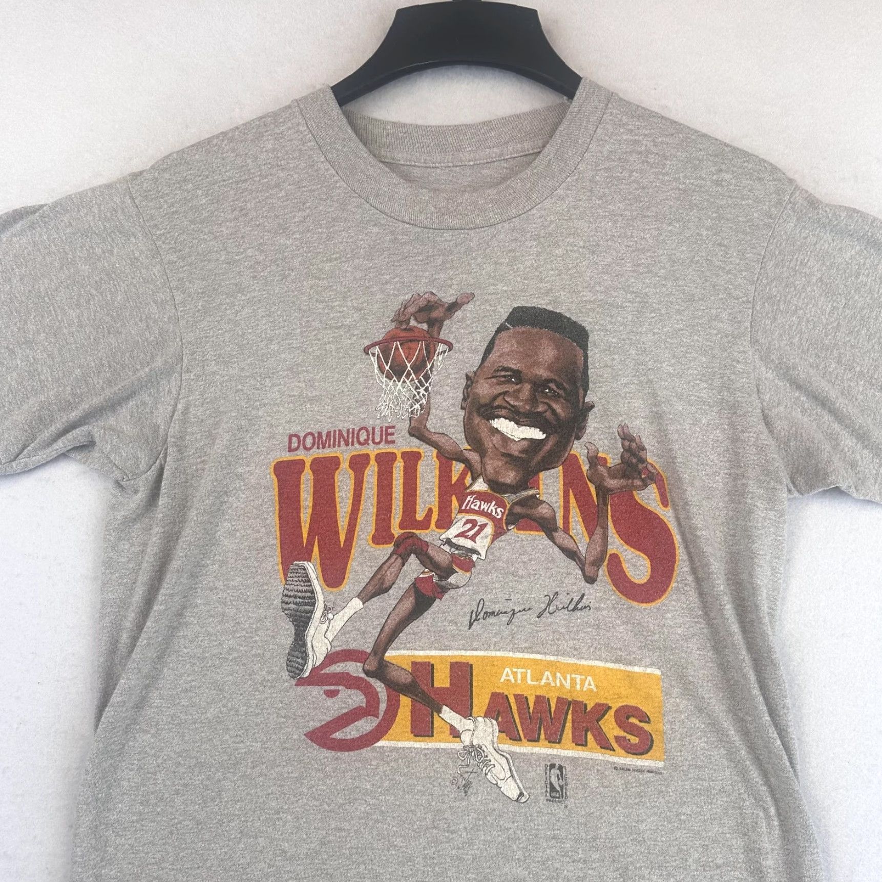 Vintage VINTAGE Dominique Wilkins Atlanta Hawks Big Head Graphic Mens XS Salem 80s/90s Shirt Small? Size US XS / EU 42 / 0 - 5 Thumbnail