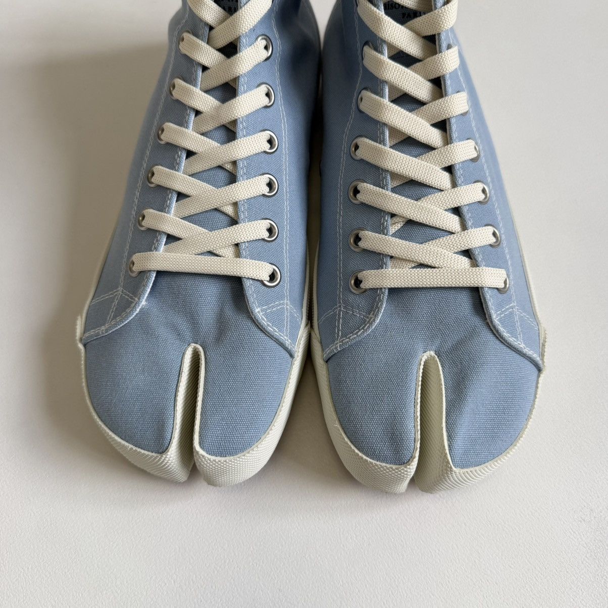 Maison Margiela Light Blue High Top Tabi Sneakers Size US 11 / EU 44 - 8 Thumbnail