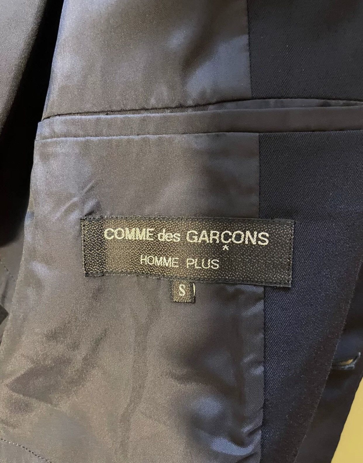 Comme des Garcons Navy blue embroidered suit jacket 2412-Nextarrow Size 40S - 7 Thumbnail