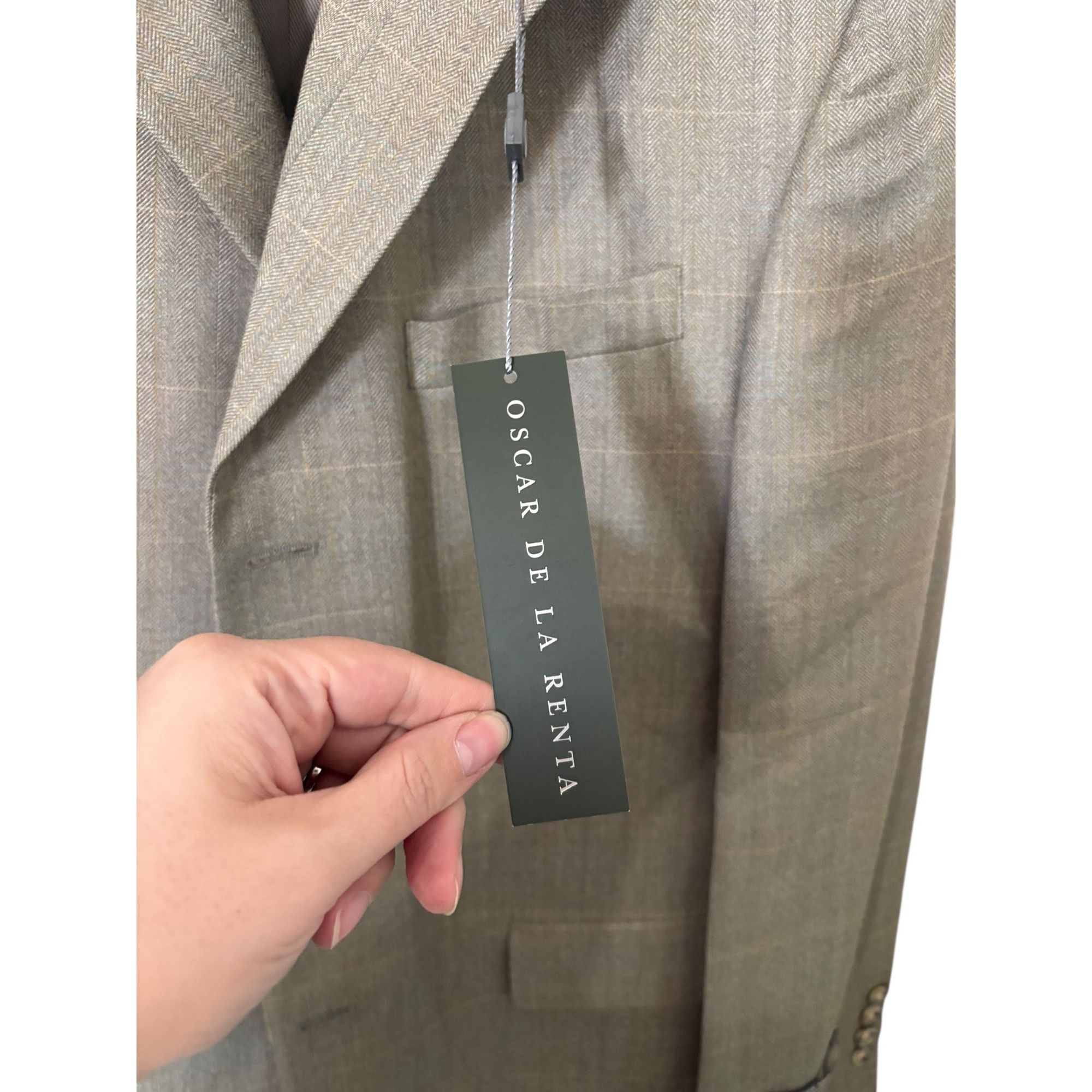 Oscar De La Renta Oscar de la Renta Men’s Blazer – Size 40R – Classic Wool - N Size 40R - 7 Thumbnail
