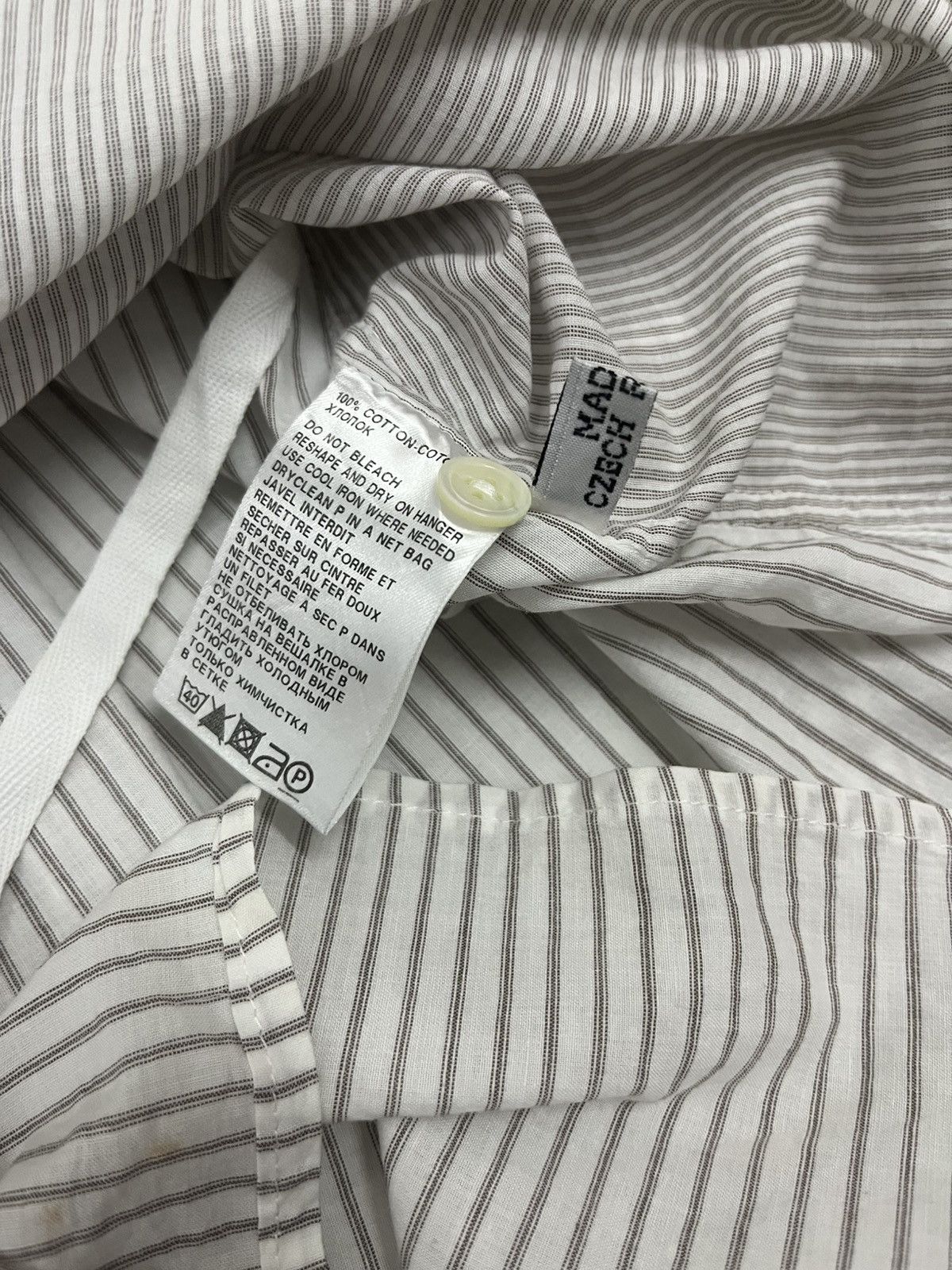 Ann Demeulemeester Double Layered Pinstripe Shirt Dress Size XS / US 0-2 / IT 36-38 - 11 Thumbnail