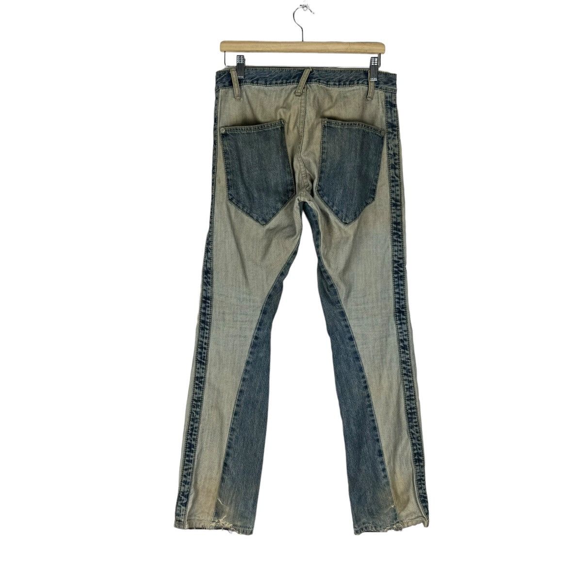 Japanese Brand ☀️LUCY Denim Two Tone Colour Patchwork Jeans Size US 33 - 9 Thumbnail