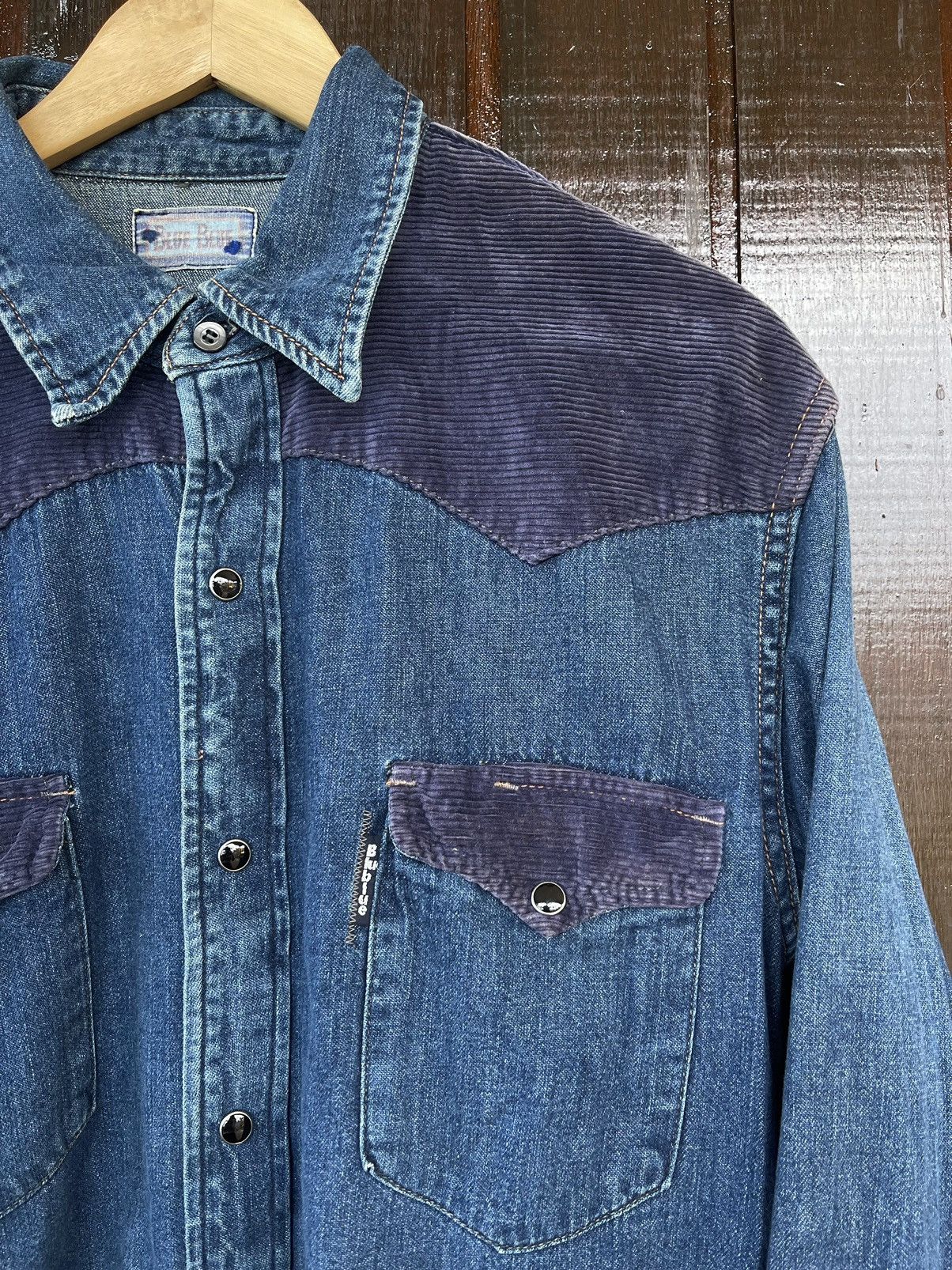 Blue Blue Japan Vintage Blue Blue Japan denime westren shirt Size US M / EU 48-50 / 2 - 5 Thumbnail