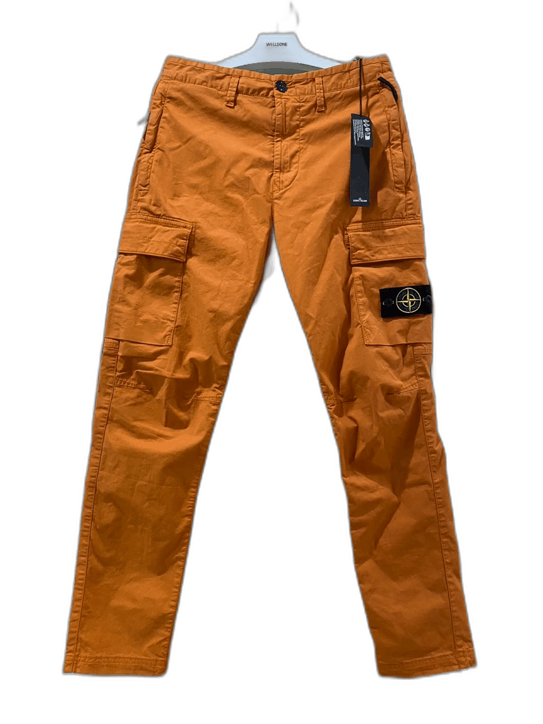 Stone Island Orange Cargo Pants with Tags from Stone Island-yf Size US 29 - 1 Thumbnail