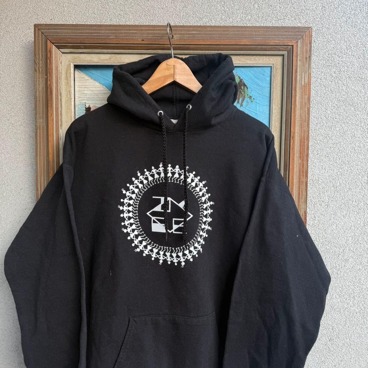 Vintage FOTL Folk Black Hoodie Vintage y2k Printed Graphic Size US L / EU 52-54 / 3 - 4 Thumbnail