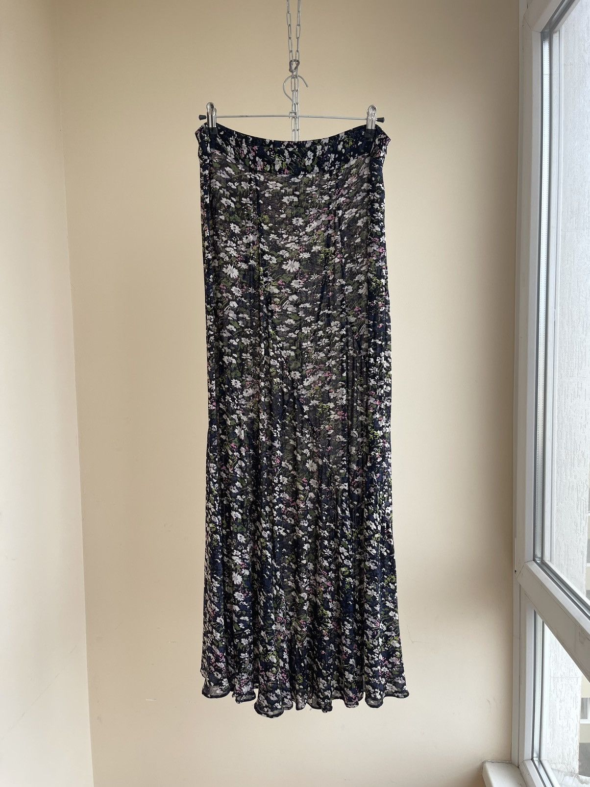 Ganni Ganni Georgette Sheer Floral Print Viscose Maxi Skirt FW19 Size 32" / US 10 / IT 46 - 4 Thumbnail