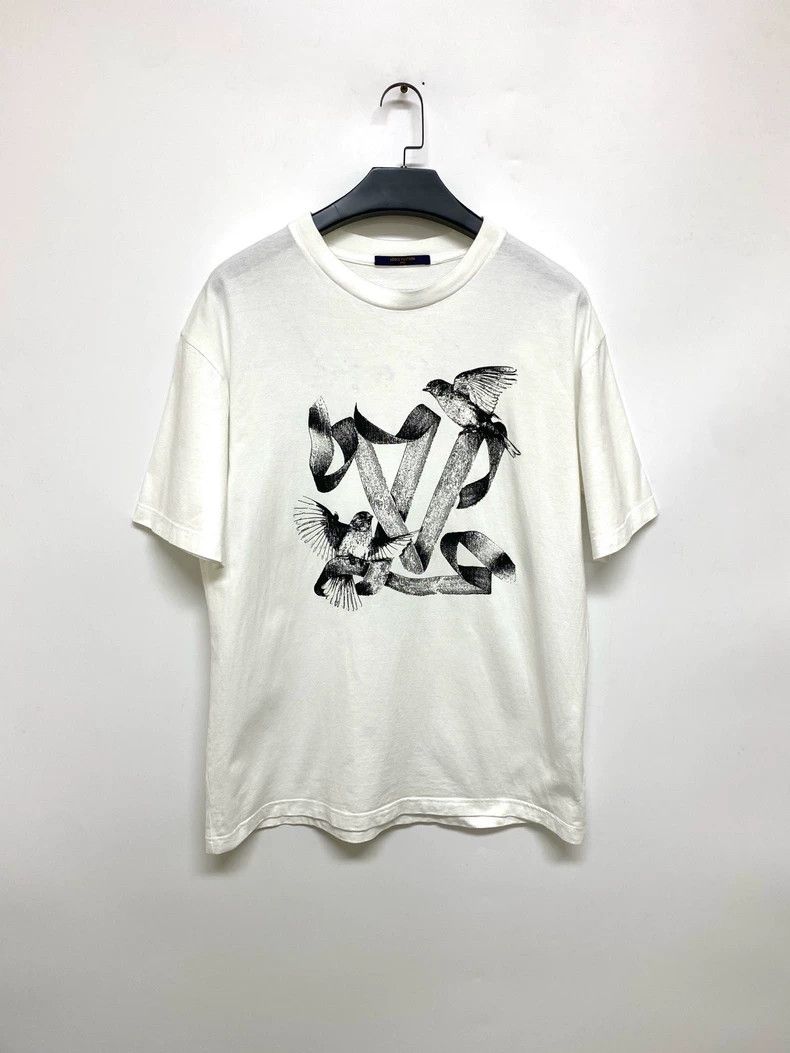 Louis Vuitton Louis Vuitton White bird print short sleeve Size US XL / EU 56 / 4 - 1 Thumbnail