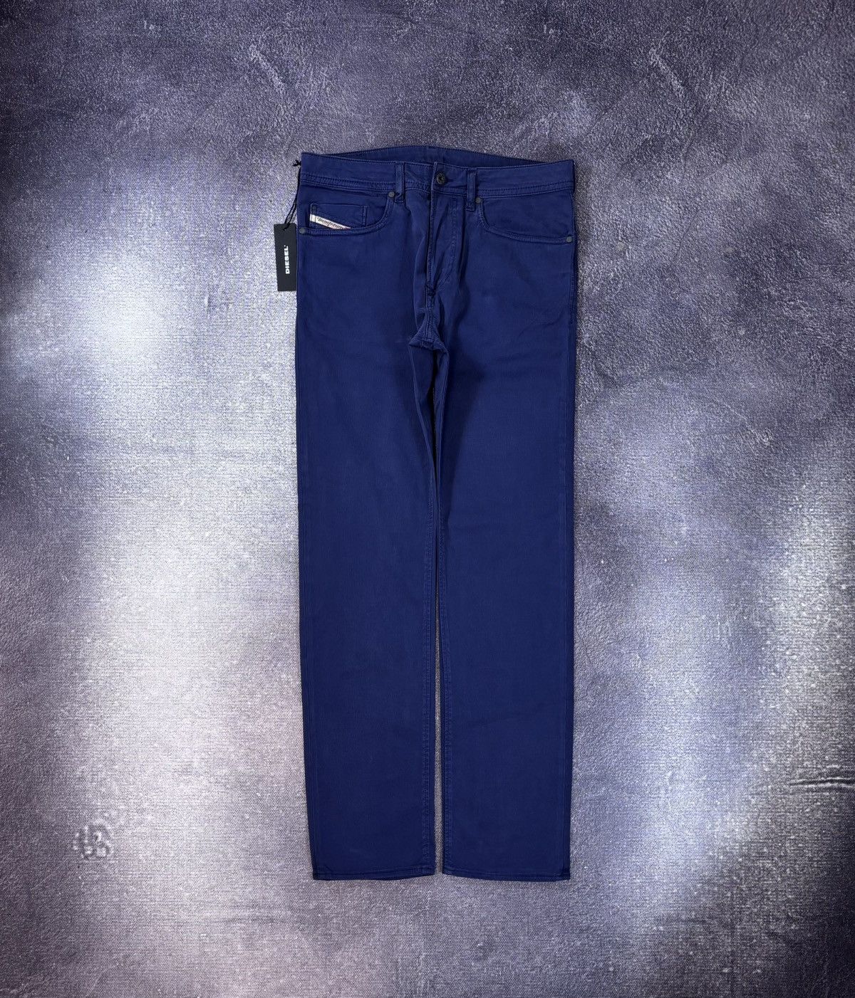 Diesel Diesel Buster NWT Men’s Navy Blue Straight Fit Pants Jeans Size US 29 - 1 Thumbnail