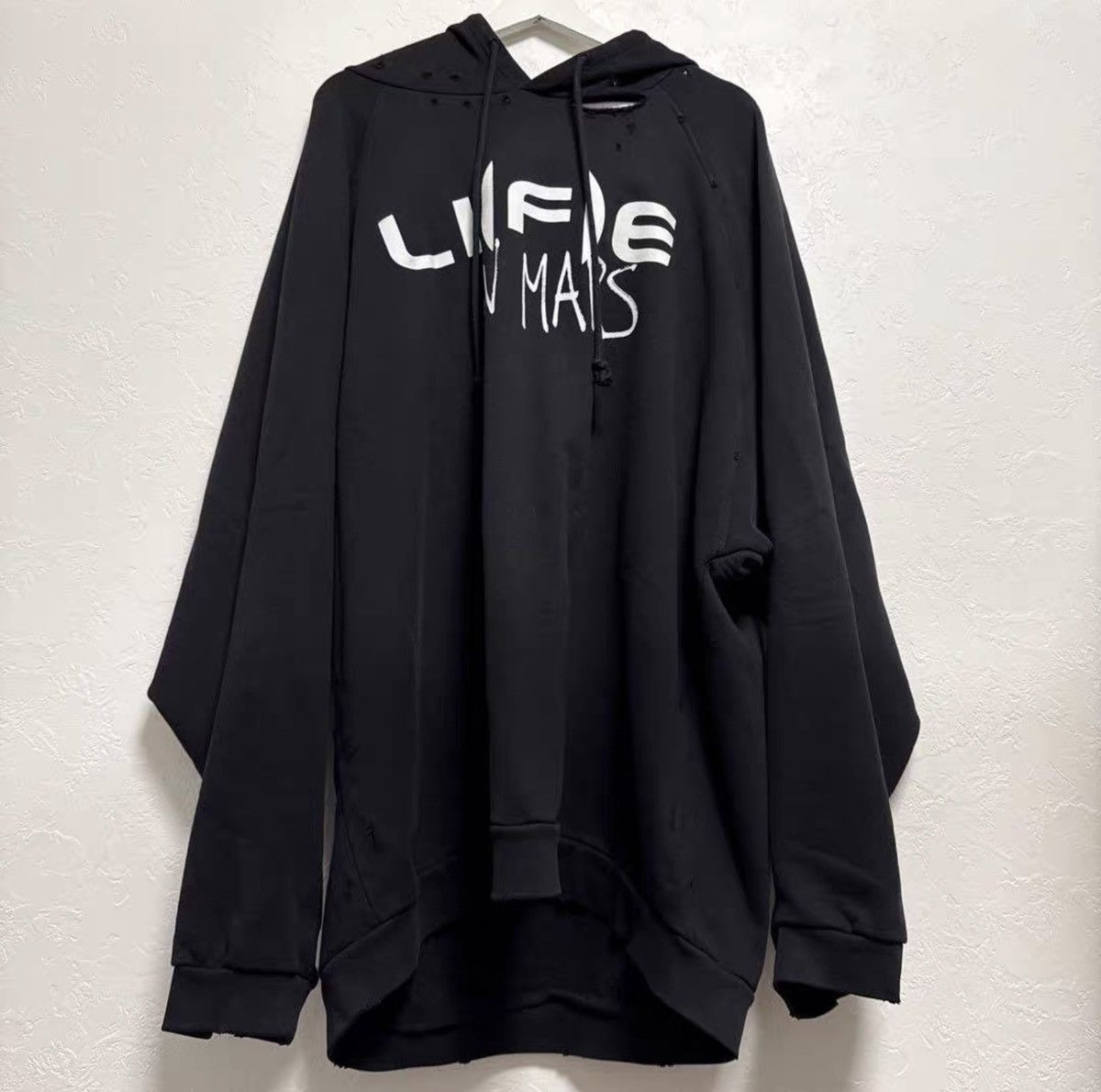 Raf Simons Fall/Winter 2020 Slogan Distressed Hoodie