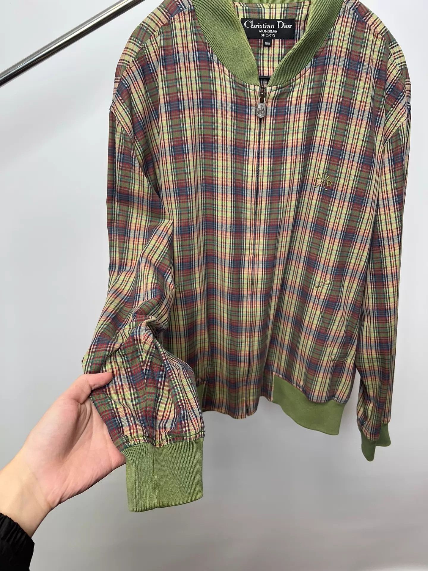 Dior Dior Sport Green Check Zipper Jacket Size US L / EU 52-54 / 3 - 6 Thumbnail