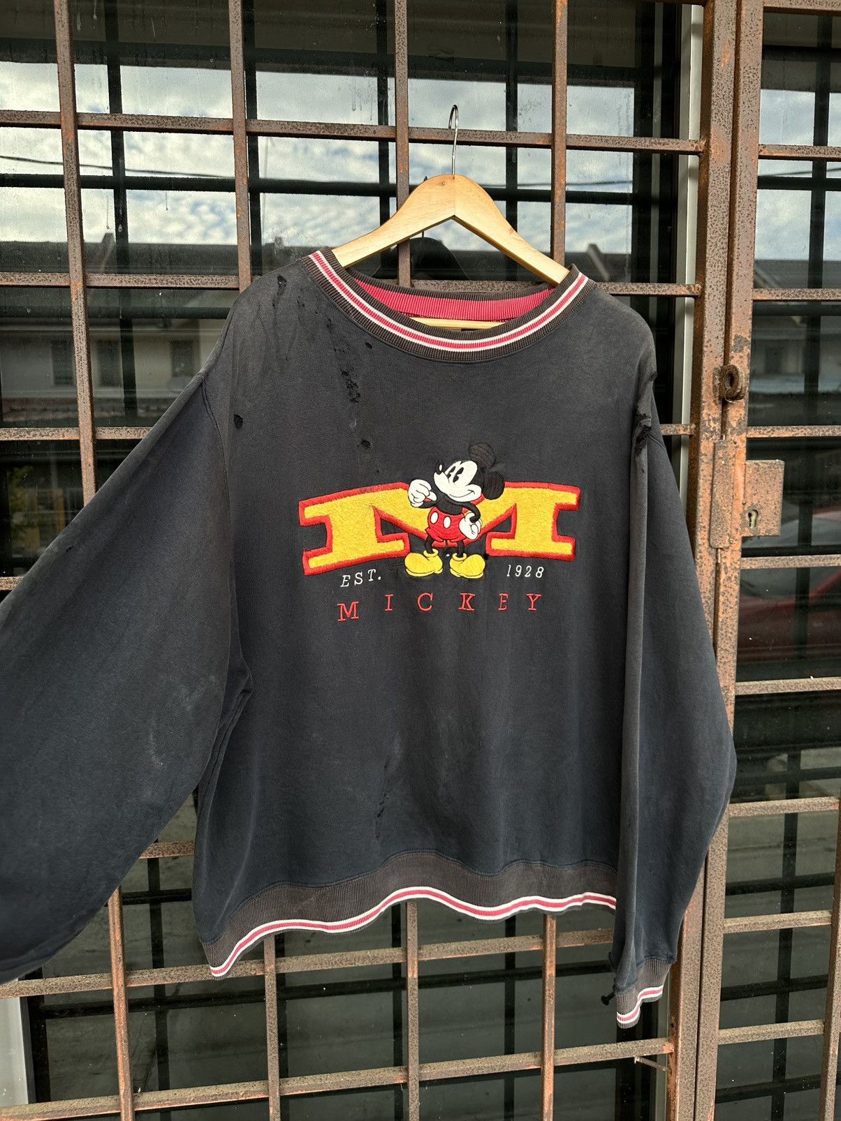 Vintage Thrashed Sun Faded MICKEY Embroydery Distressed Erd Grunge Size US M / EU 48-50 / 2 - 6 Thumbnail