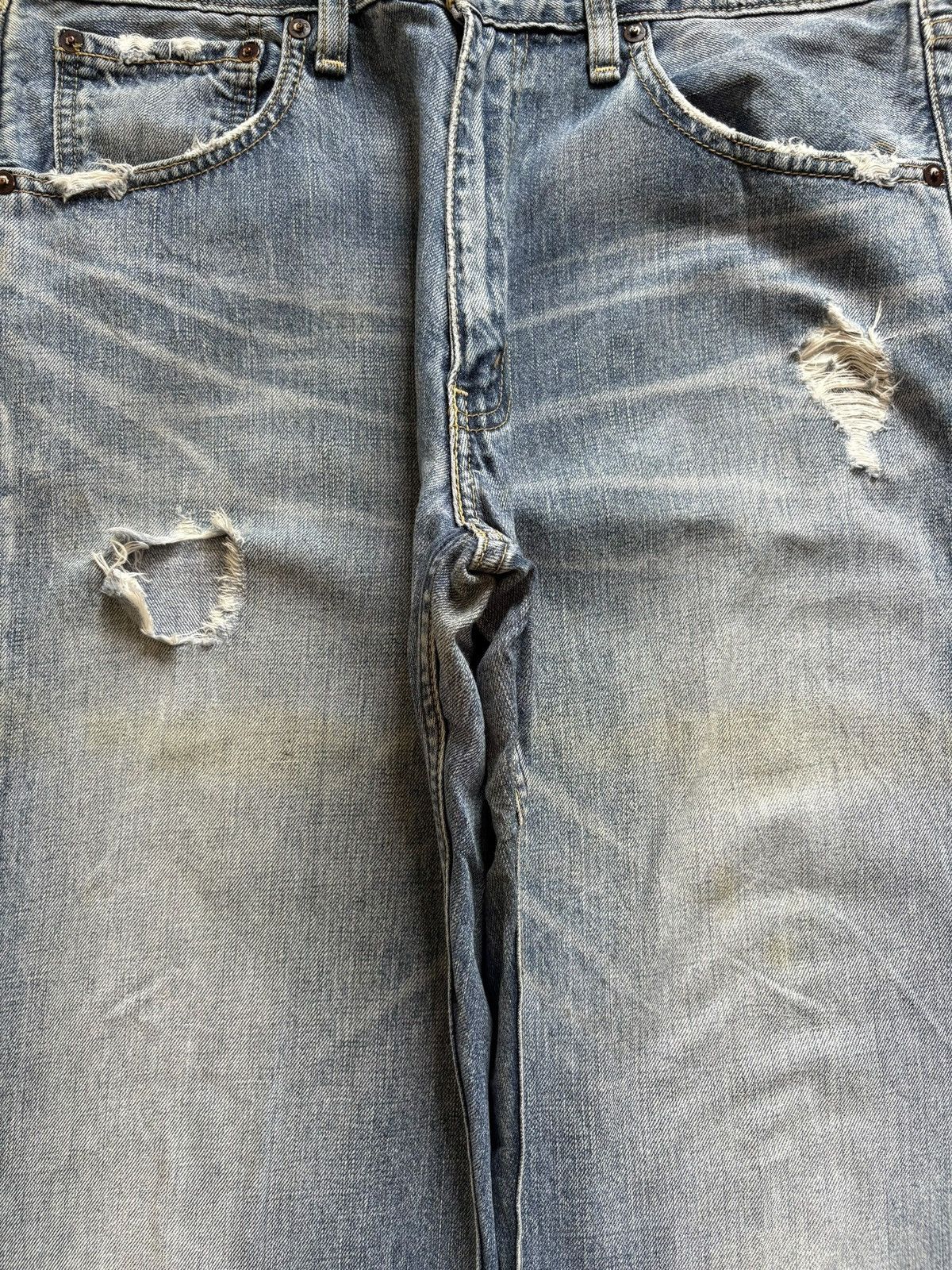Levi's Vintage 90s Levis 503 Blue Wash Distressed Baggy Jeans Size US 33 - 5 Thumbnail