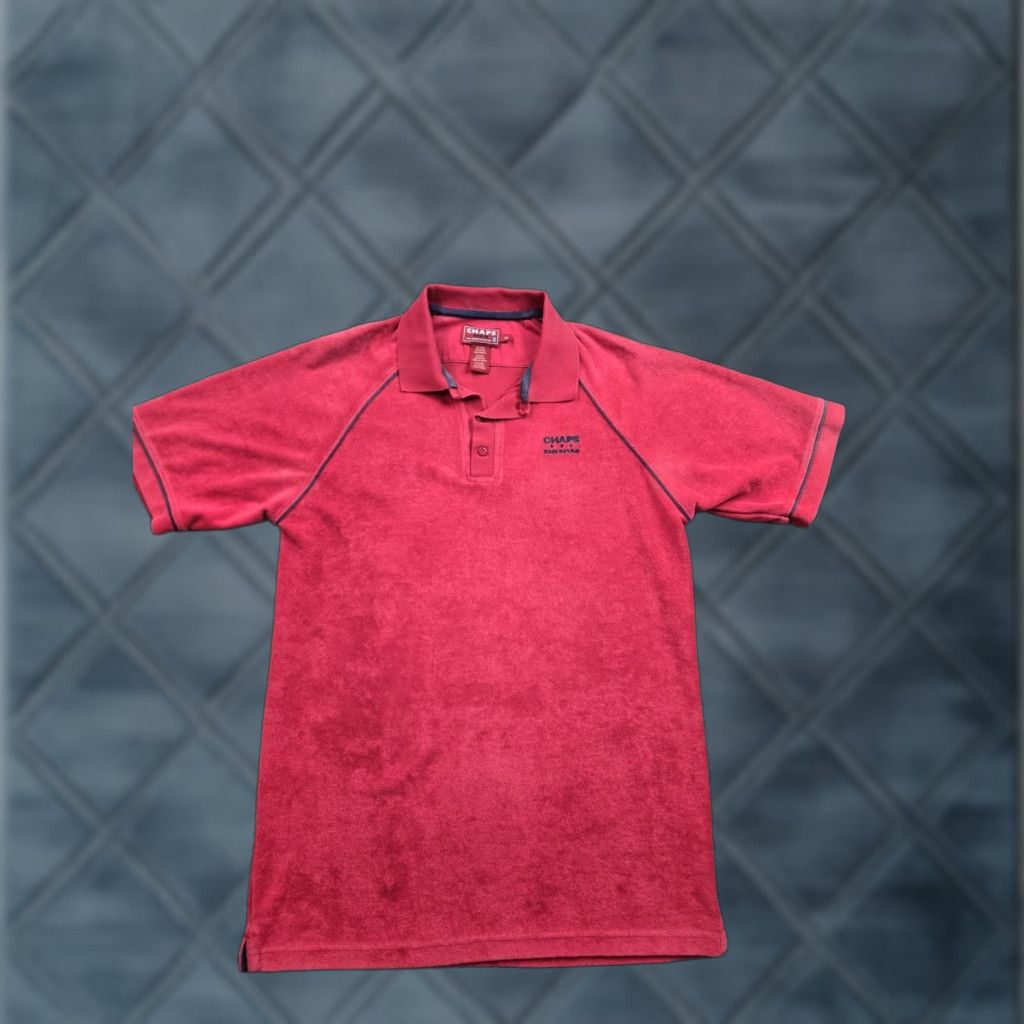 Chaps VINTAGE Chaps Polo Shirt Mens M Red Short Sleeve Polo Shirt Casual Cotton Blend Terry Logo 90s Mens Size US M / EU 48-50 / 2 - 1 Thumbnail