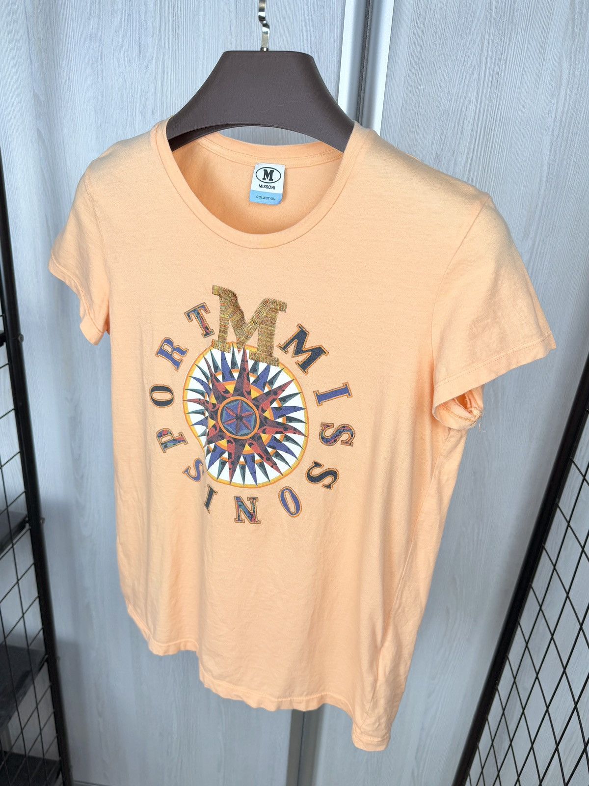 Missoni M Missoni Sport Printed Cotton Tee Short Sleeve Peach Colour Size S / US 4 / IT 40 - 6 Thumbnail