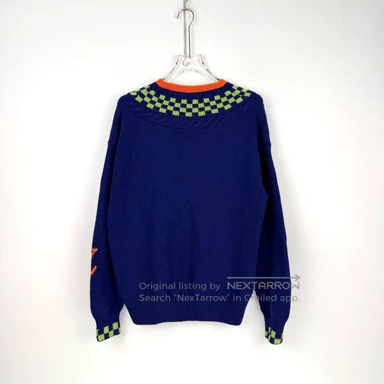 Louis Vuitton Louis Vuitton Electric Blue Checker Half Wool Sweater Size US S / EU 44-46 / 1 - 4 Thumbnail