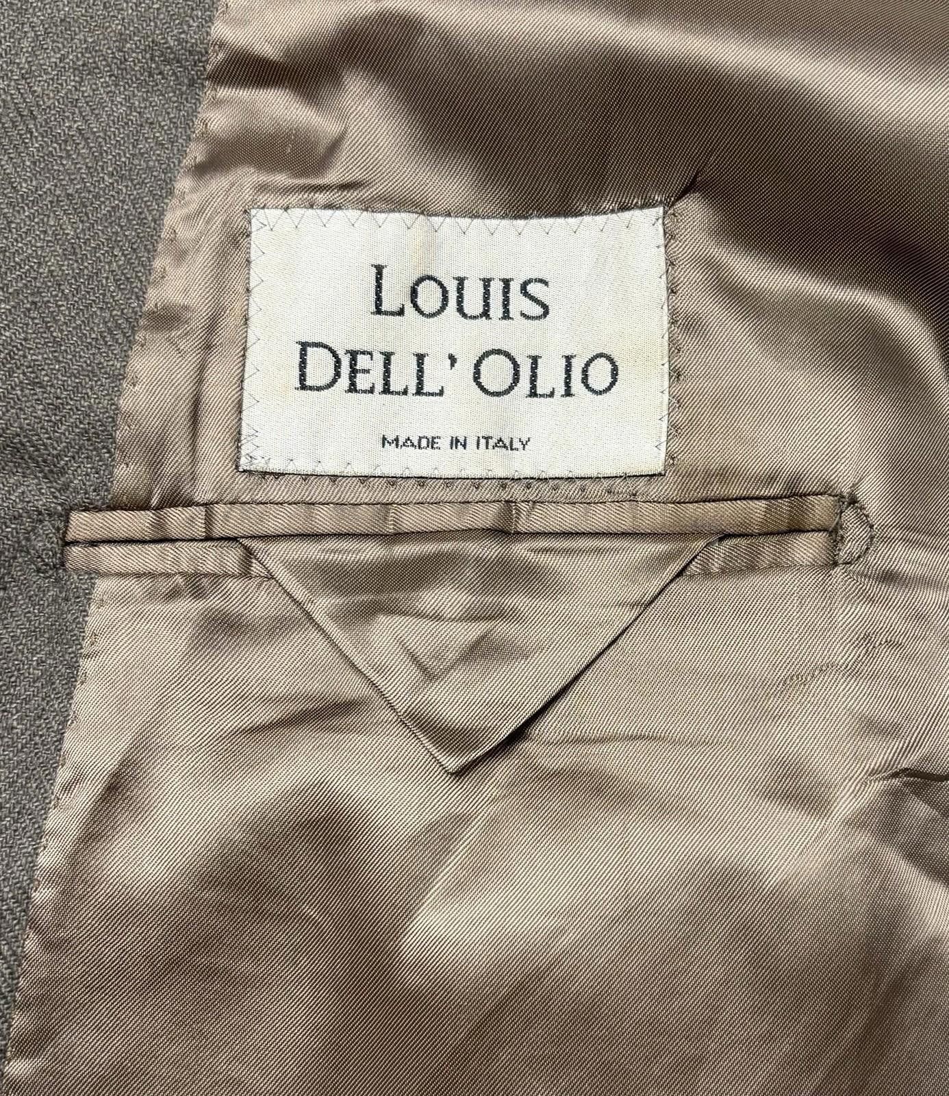Other Louis Dell Olio Blazer Jacket Mens 44 Cashmere Silk Fishbone Size 44R - 2 Thumbnail