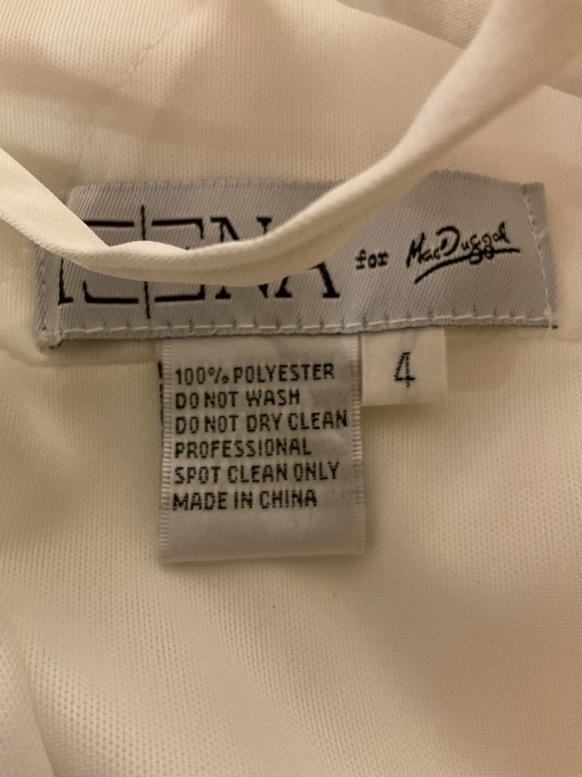 Mac Duggal Asymmetrical Mini Cocktail Dress White Size 4 NWT