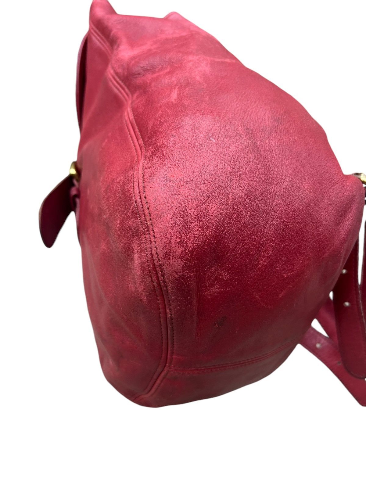 Coach Vintage 90s Coach Faded Patina Leather Backpack Bag Size ONE SIZE - 12 Thumbnail