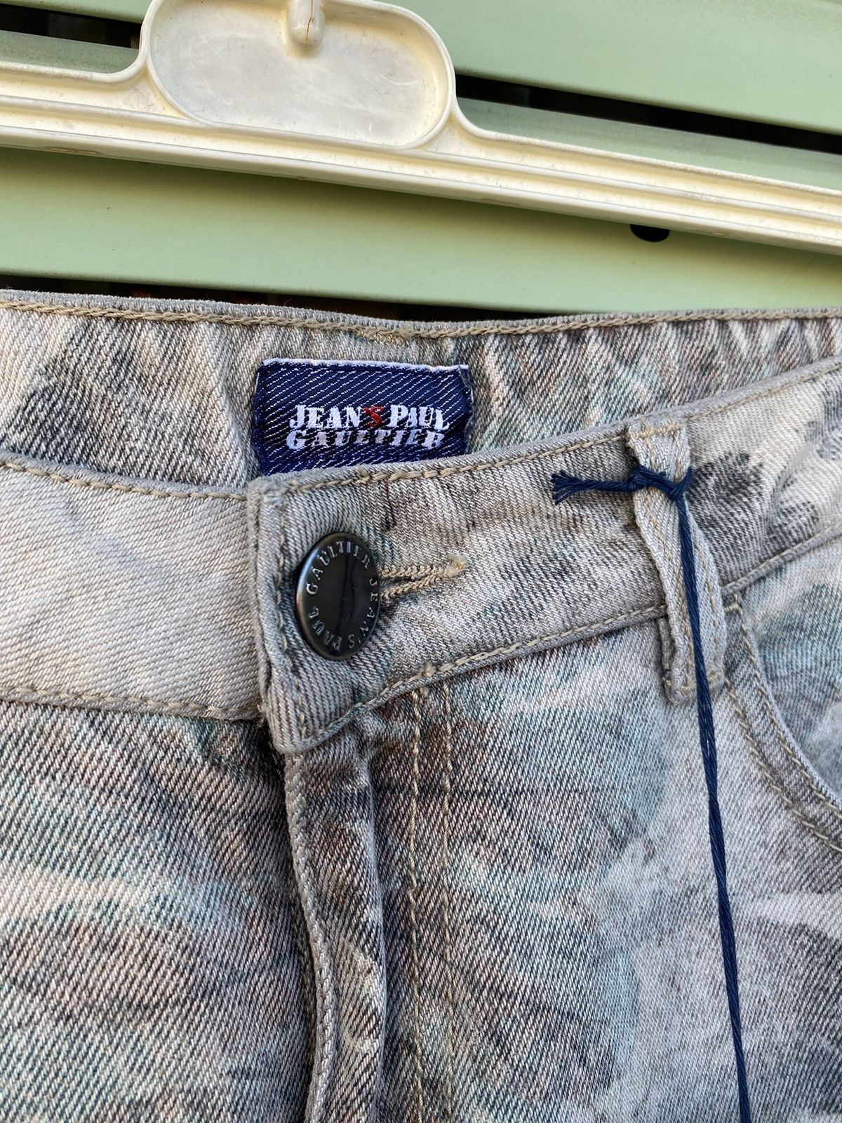 Jean Paul Gaultier Rare Jean Paul Gaultier Insane Printed Denim Pants Size 24" / US 00 / IT 34 - 3 Thumbnail
